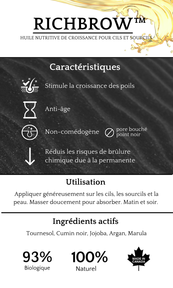 RichBrow | Huile nourrissante pour cils et sourcils |