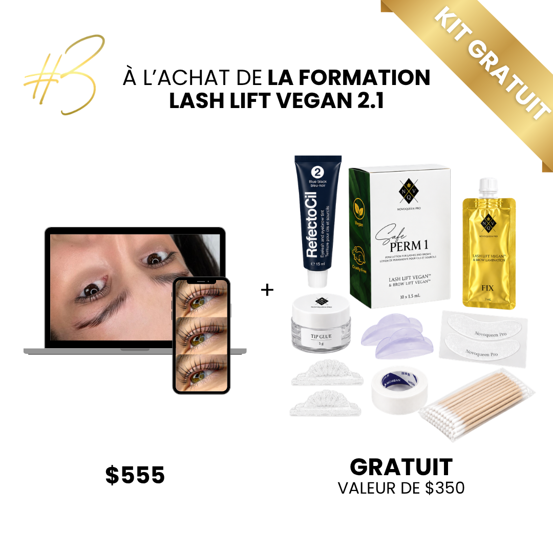 Passe au nivel supérieur avec la nouvelle formation Lash Lift Korean 2.1 et reçois une trousse GRATUITE d'une valeur de 350$