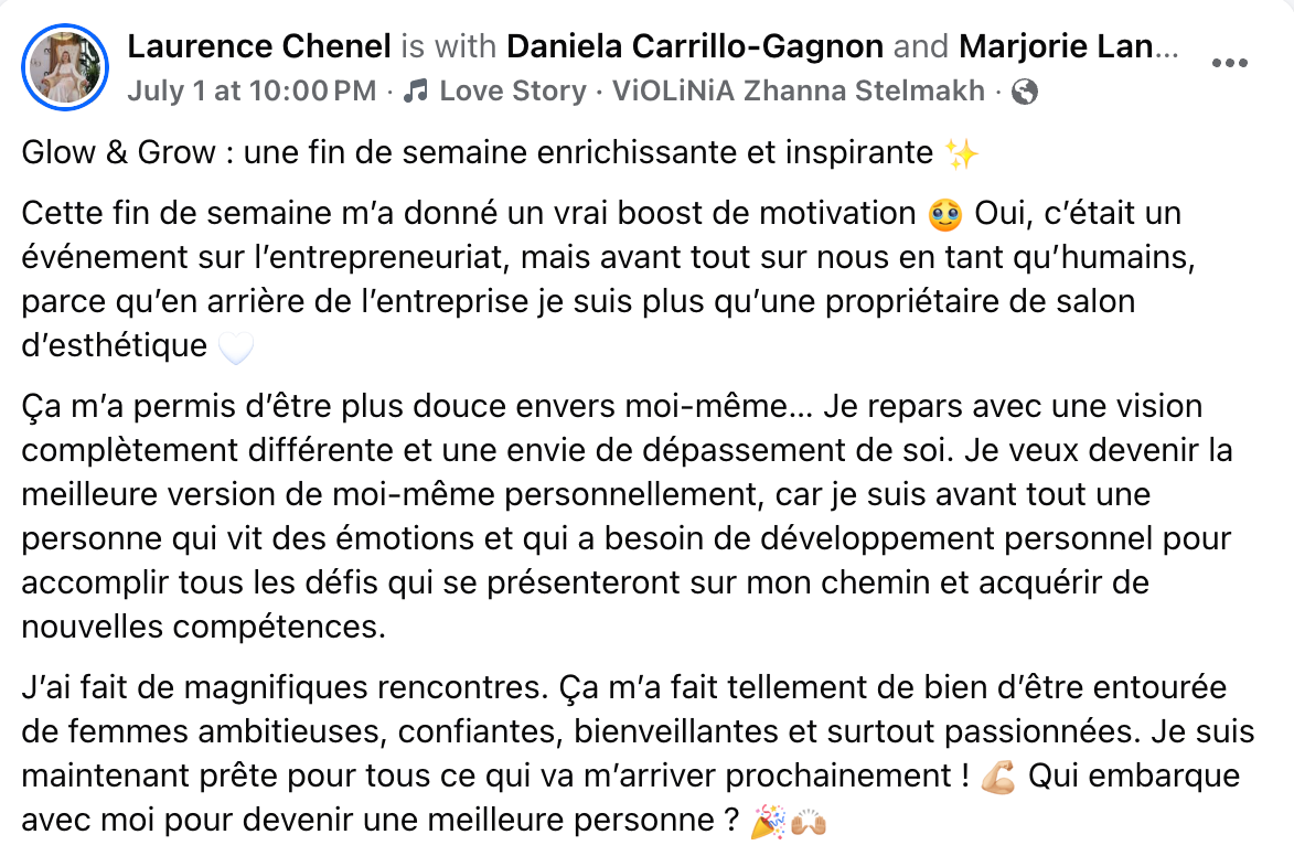 Testimonial screenshot