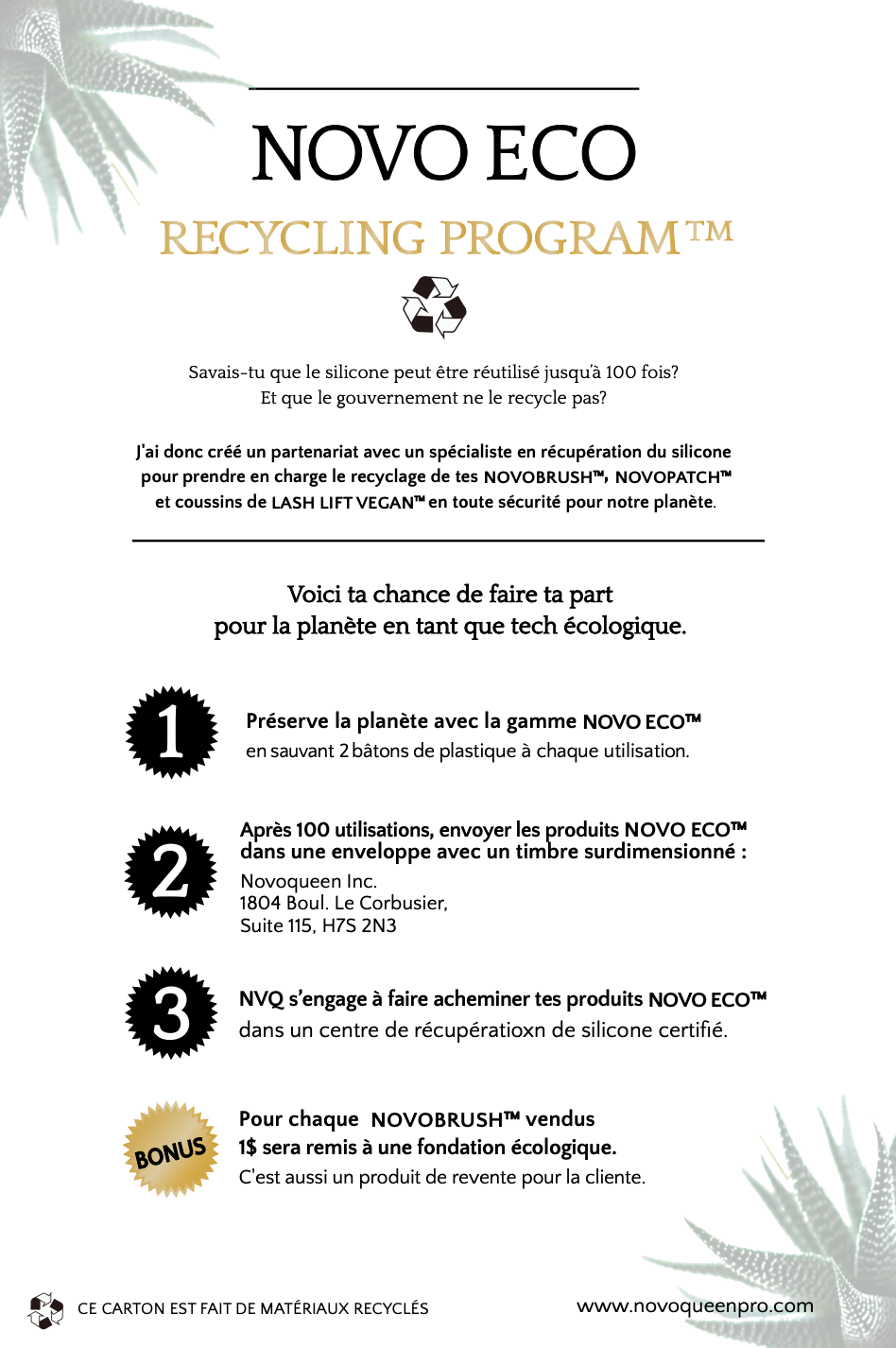 Programme de Recyclage NovoEco - Marque Écologique pour les Techniciennes de Cils -Aidez à Préserver la Planète avec la Gamme NovoEco | NovoEco Recycling Program - Eco-Friendly Brand for Eyelash Technicians - Help Preserve the Planet with the NovoEco Brand 